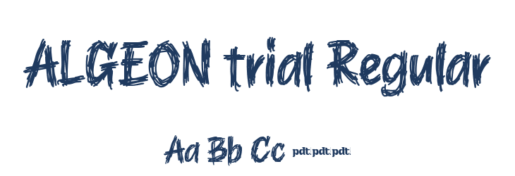 ALGEON trial Regular Font Preview