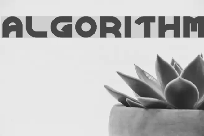 ALGORITHM Font examples