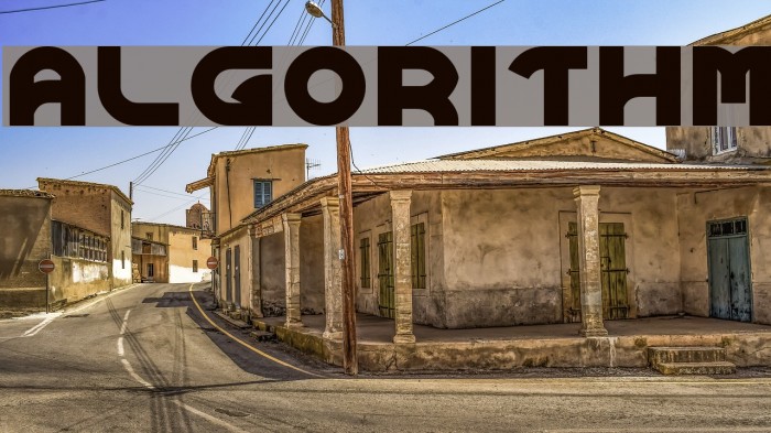 ALGORITHM Font examples