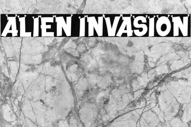 ALIEN INVASION Font examples