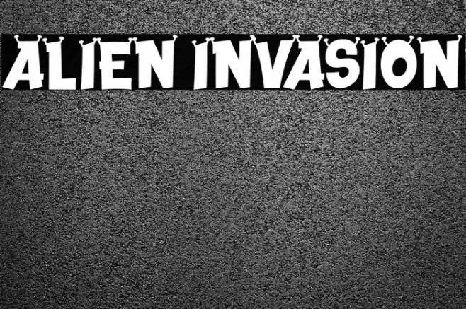 ALIEN INVASION Font examples