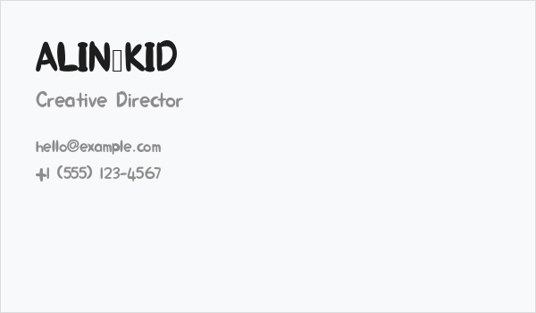 ALIN_KID Business Card