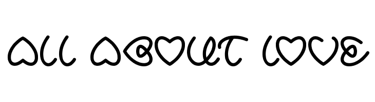 ALL ABOUT LOVE  Frei Schriftart Herunterladen