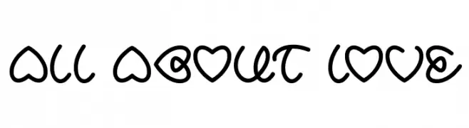 ALL ABOUT LOVE  Fuentes Gratis Descargar