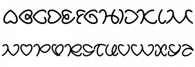 ALL ABOUT LOVE Schriftart Groß