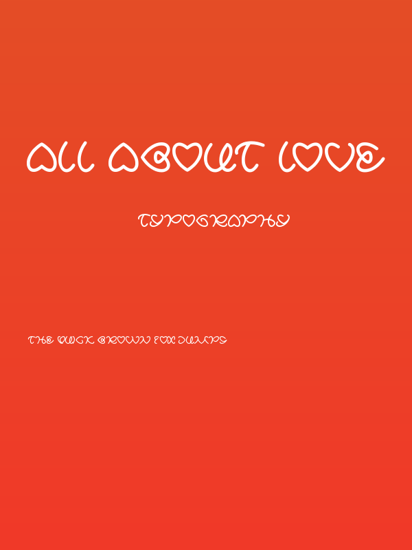 ALL ABOUT LOVE Poster