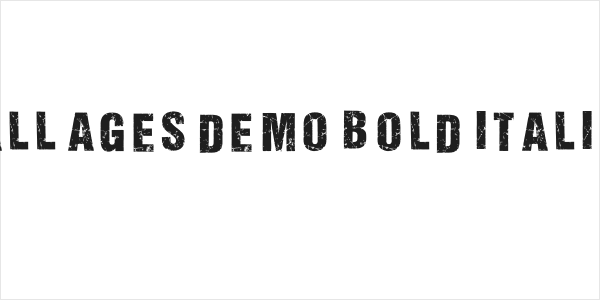 ALL AGES DEMO Bold Italic Logo