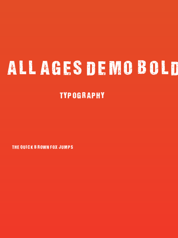 ALL AGES DEMO Bold Italic Poster