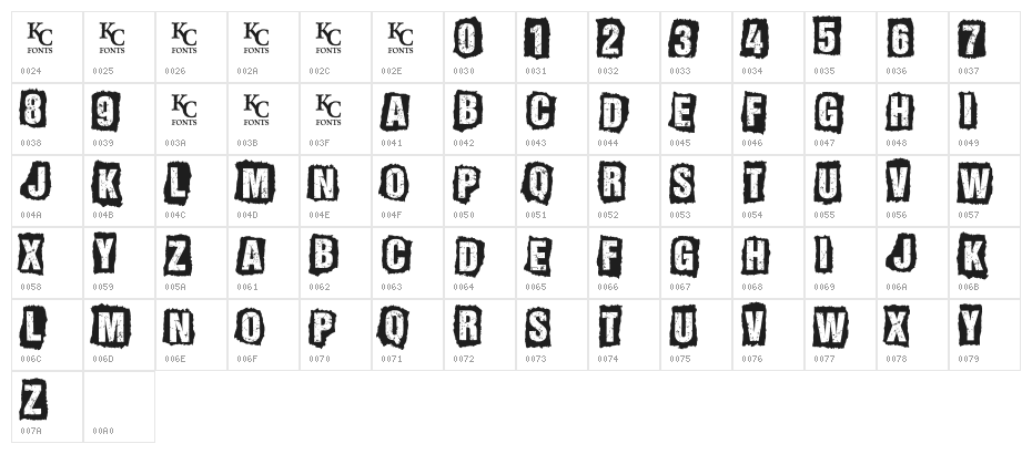 ALL AGES DEMO Character Map