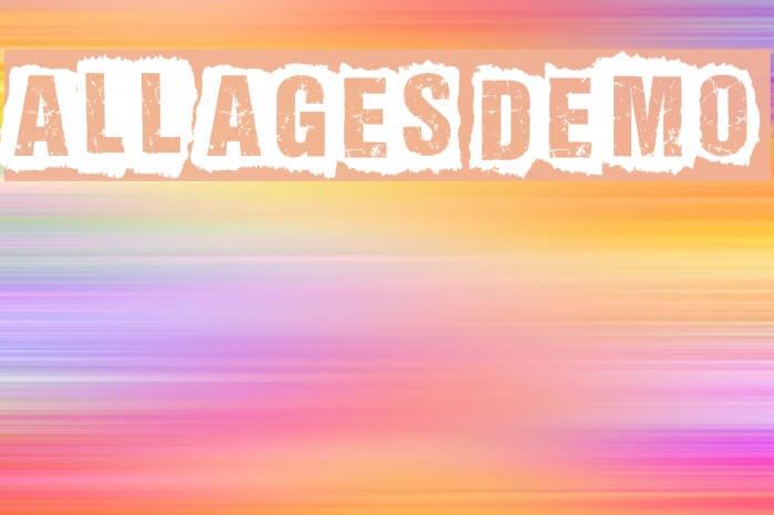 ALL AGES DEMO Font examples