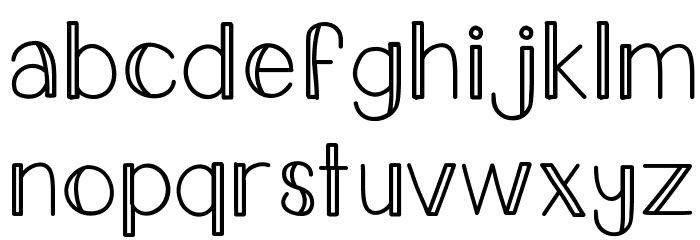 ALLined Font LOWERCASE