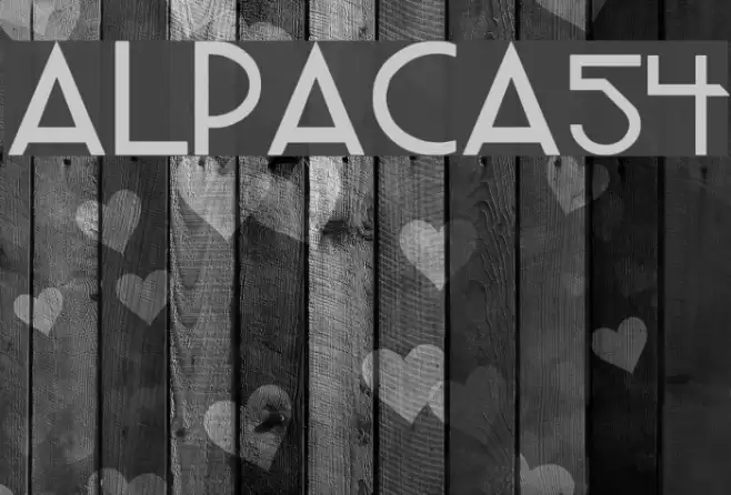 ALPACA54 Font examples