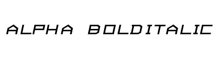 ALPHA BoldItalic फ़ॉन्ट