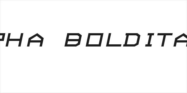 ALPHA  BoldItalic Logo
