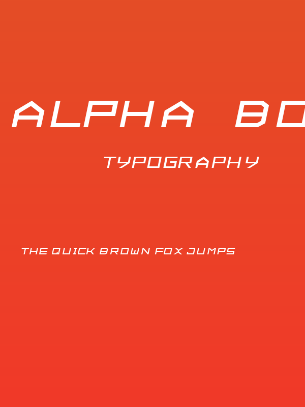 ALPHA  BoldItalic Poster