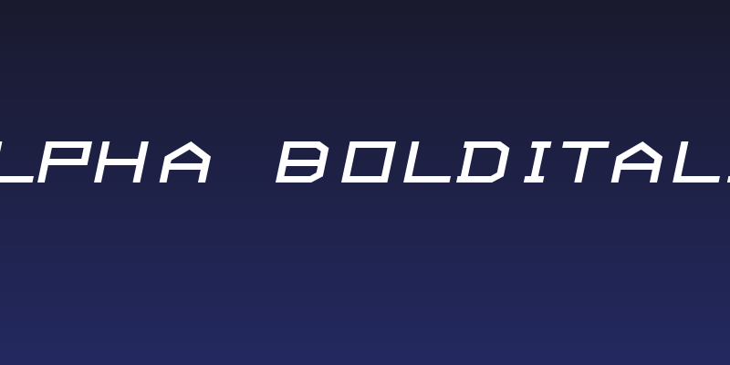 ALPHA  BoldItalic Social Header
