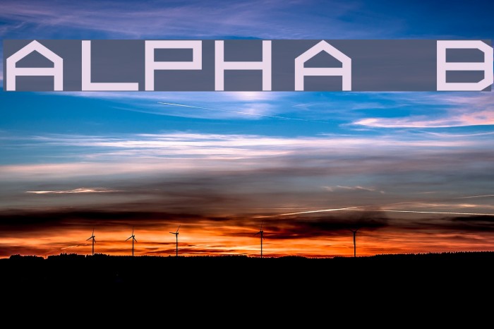 ALPHA Bold Font examples