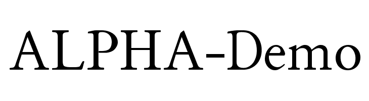 ALPHA-Demo Font