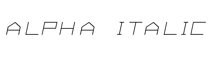 ALPHA  Italic  Descarca Fonturi Gratis