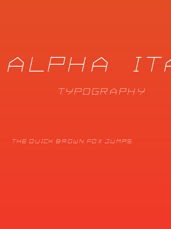 ALPHA  Italic Poster