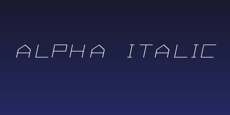 ALPHA  Italic Social Header