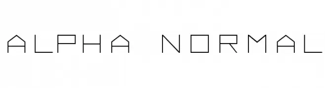 ALPHA  Normal  font caratteri gratis