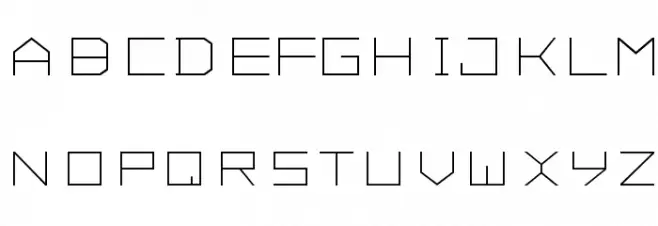 ALPHA Normal フォント 大文字