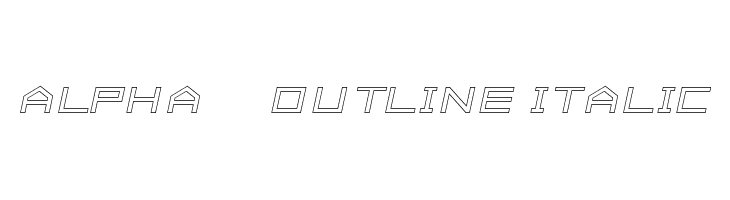 ALPHA    OUTLINE Italic  لخطوط تنزيل