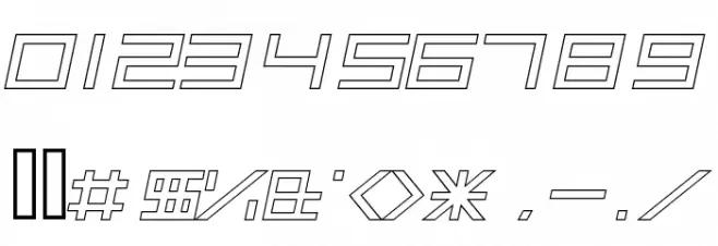 ALPHA OUTLINE Italic Fonte OUTROS PERSONAGENS