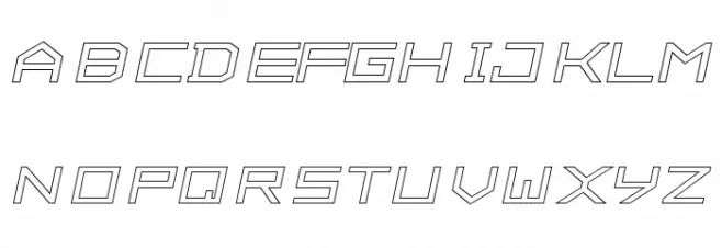 ALPHA OUTLINE Italic Font Litere mari