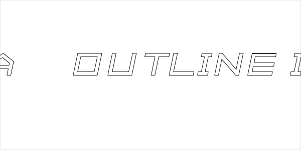ALPHA    OUTLINE Italic Logo
