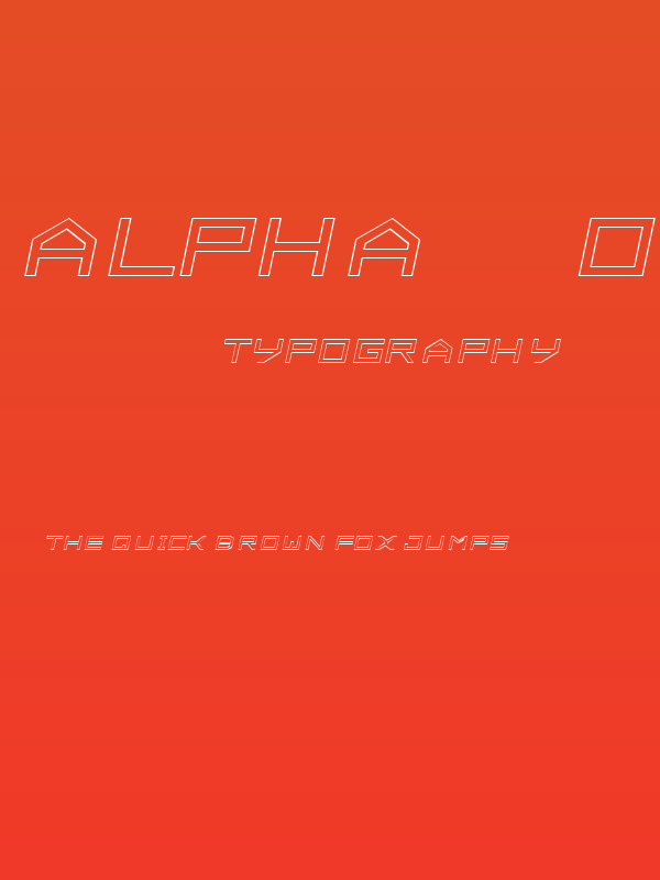 ALPHA    OUTLINE Italic Poster