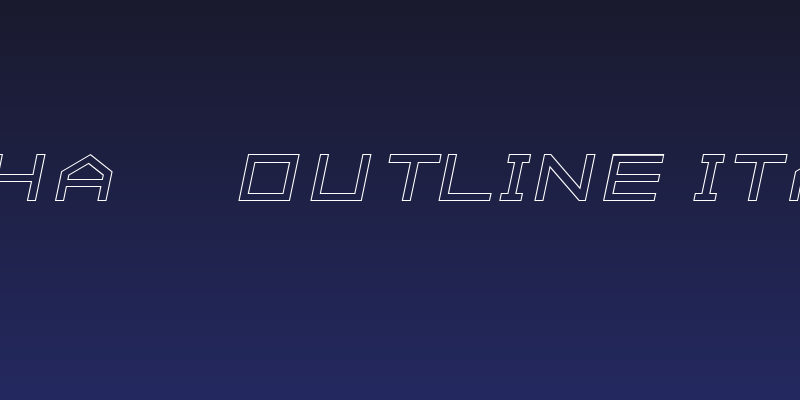 ALPHA    OUTLINE Italic Social Header