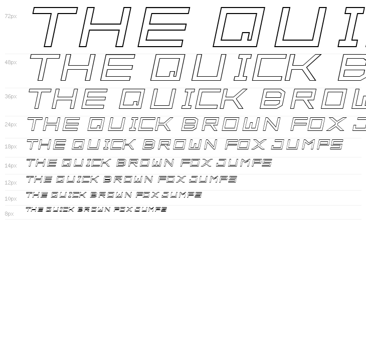 ALPHA    OUTLINE Italic Waterfall