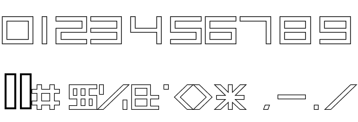 ALPHA OUTLINE フォント その他の文字