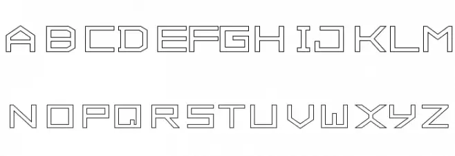ALPHA OUTLINE Schriftart Groß