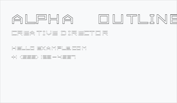 ALPHA    OUTLINE Business Card