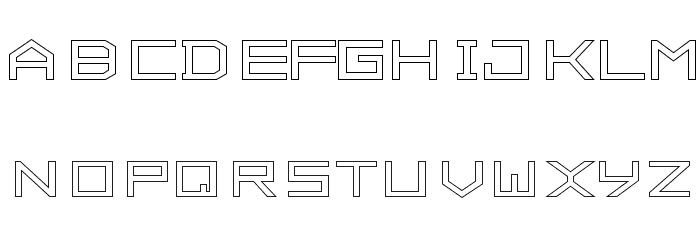 ALPHA OUTLINE フォント 小文字