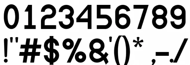 ALPHABETH Font OTHER CHARS