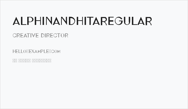 ALPHINANDHITARegular Business Card