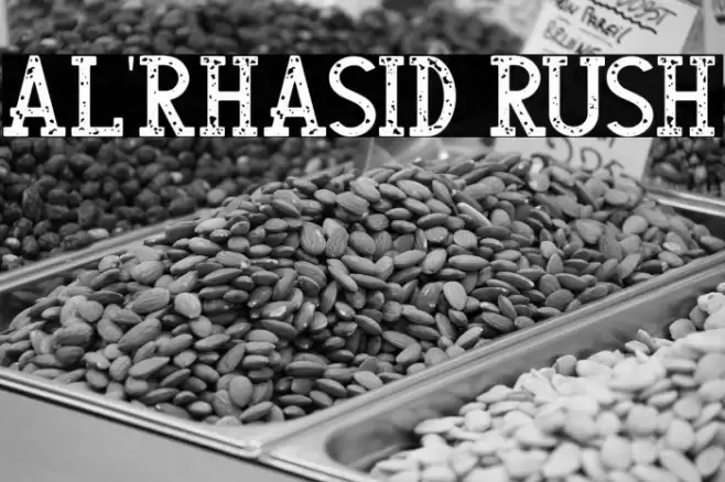 AL'RHASID RUSH Font examples
