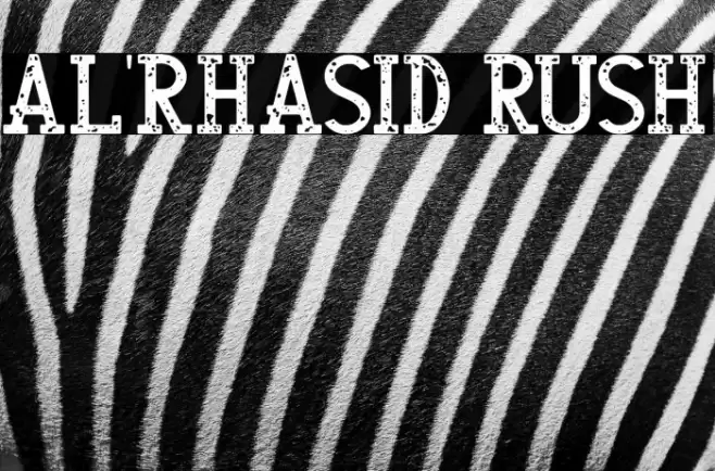 AL'RHASID RUSH Font examples