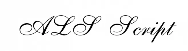 ALS Script  フリーフォントのダウンロード