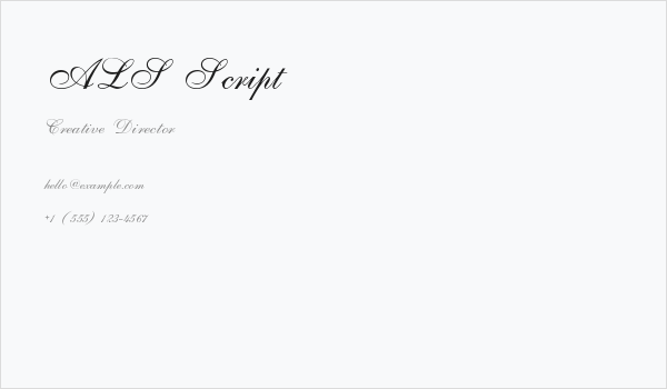 ALS Script Business Card