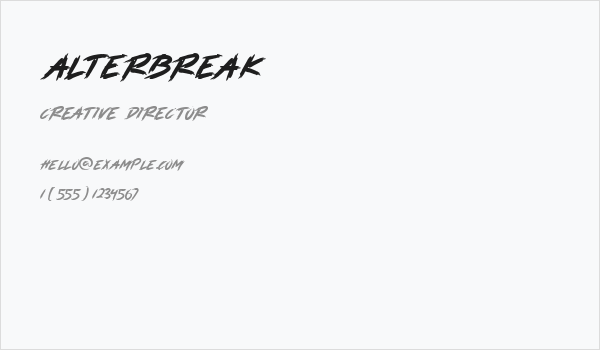 ALTERBREAK Business Card