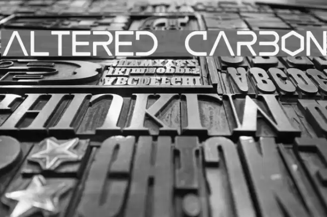 ALTERED CARBON फ़ॉन्ट examples