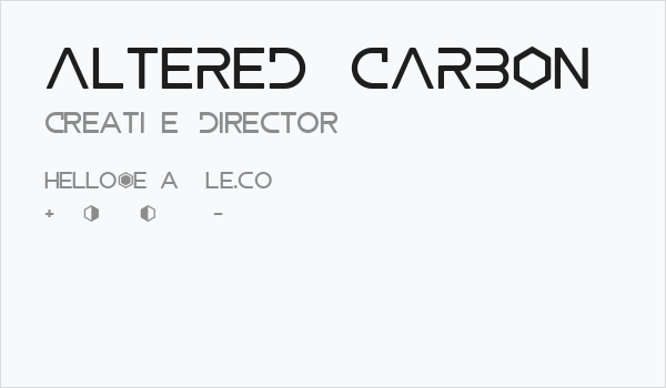 ALTERED CARBON Business Card
