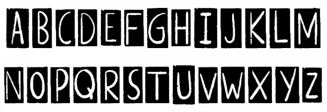 ALTERNATIVE ROCK Border Font Litere mari