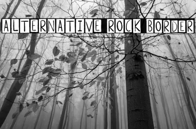 ALTERNATIVE ROCK Border 字体 examples