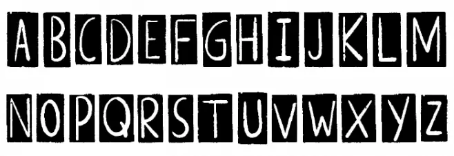 ALTERNATIVE ROCK Border 字体 小写